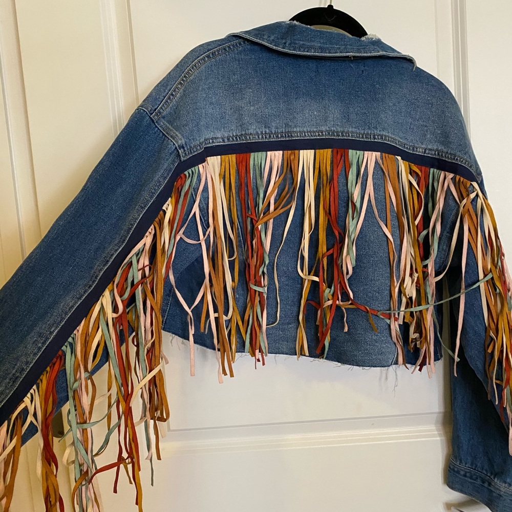Cropped jean jacket
